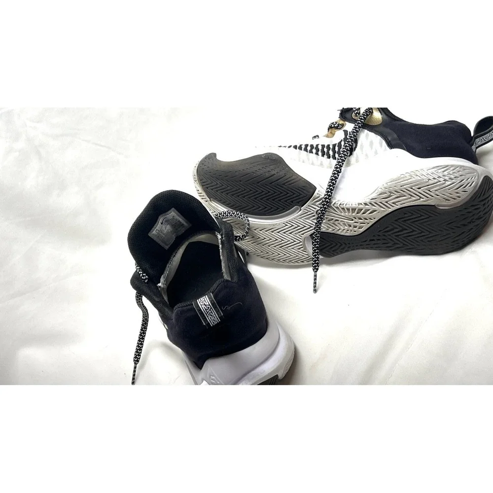 Nike Giannis Immortality Men's Basketball Sneakers White Gold Black Mesh Low Top